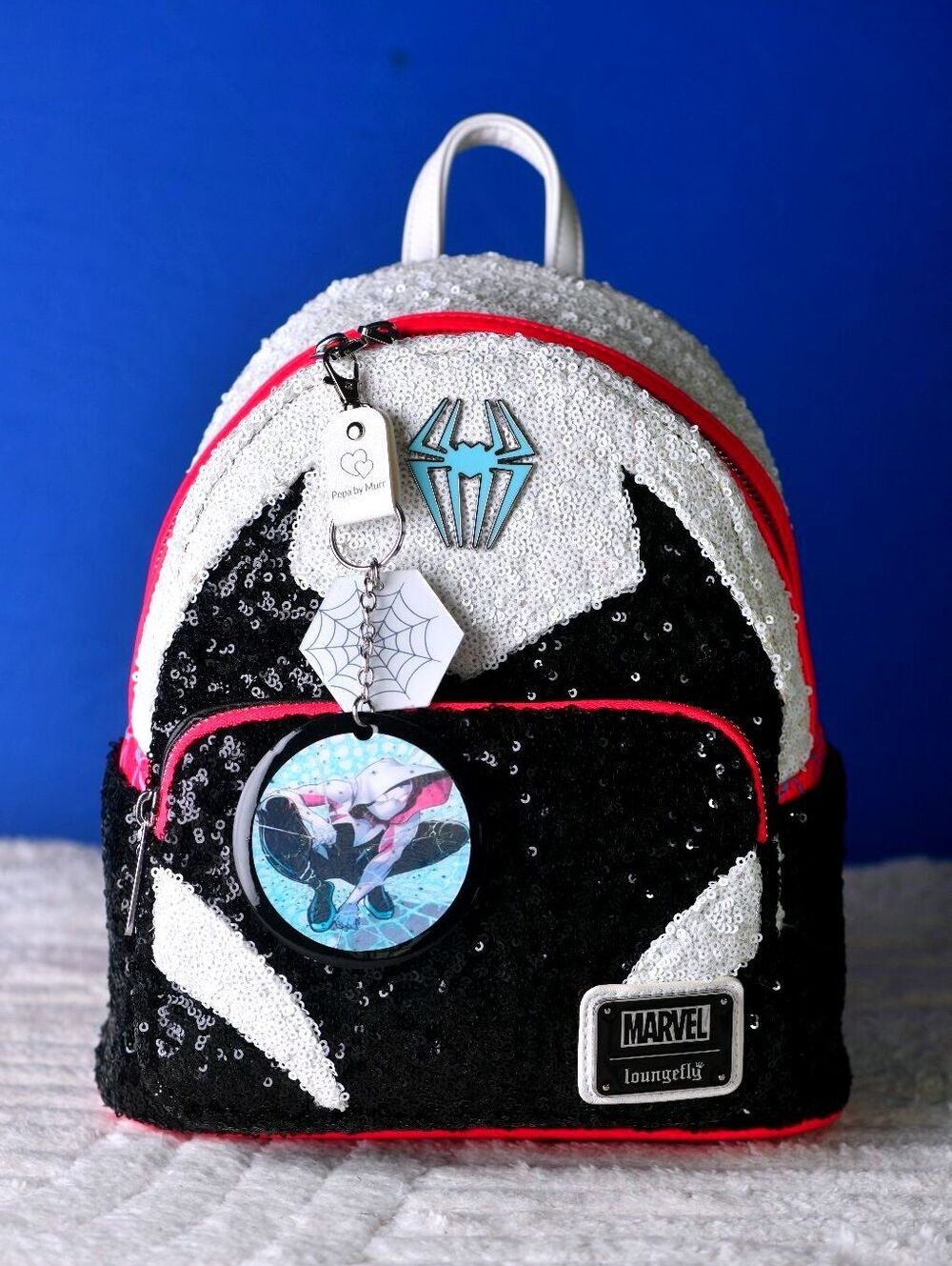 Loungefly Marvel Spider-Gwen Sequin Mini Backpack - NWOT